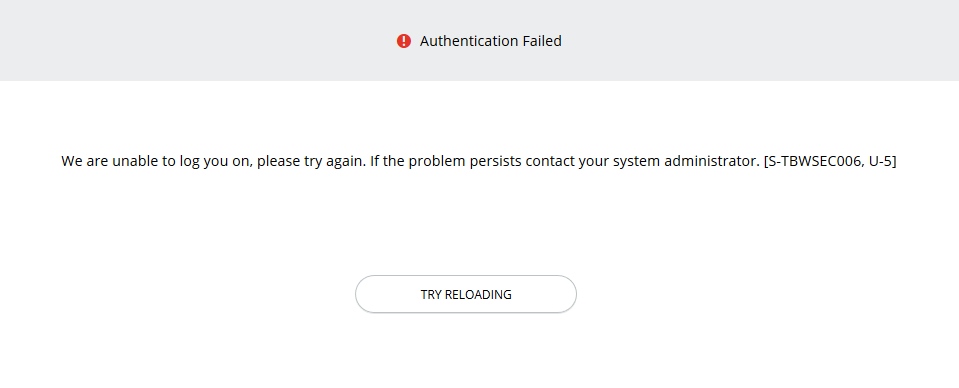 unable to login