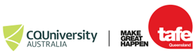 CQU and TAFE Queensland logos