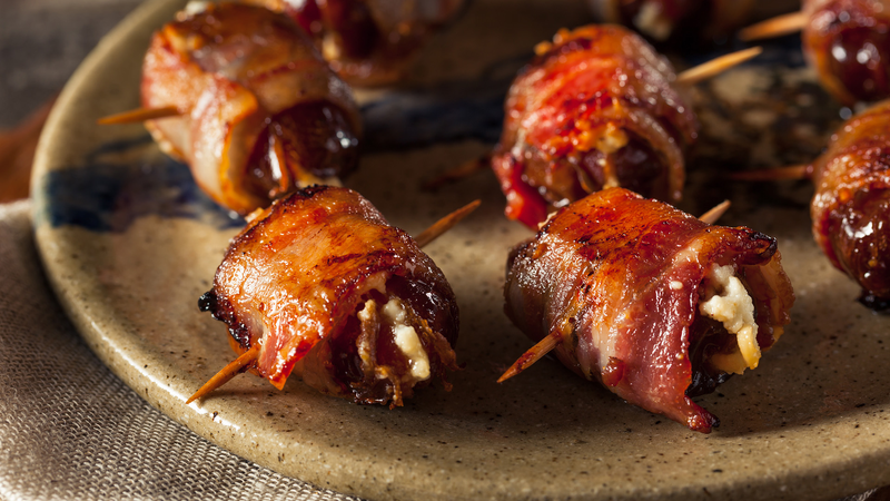 Bacon wrapped dates