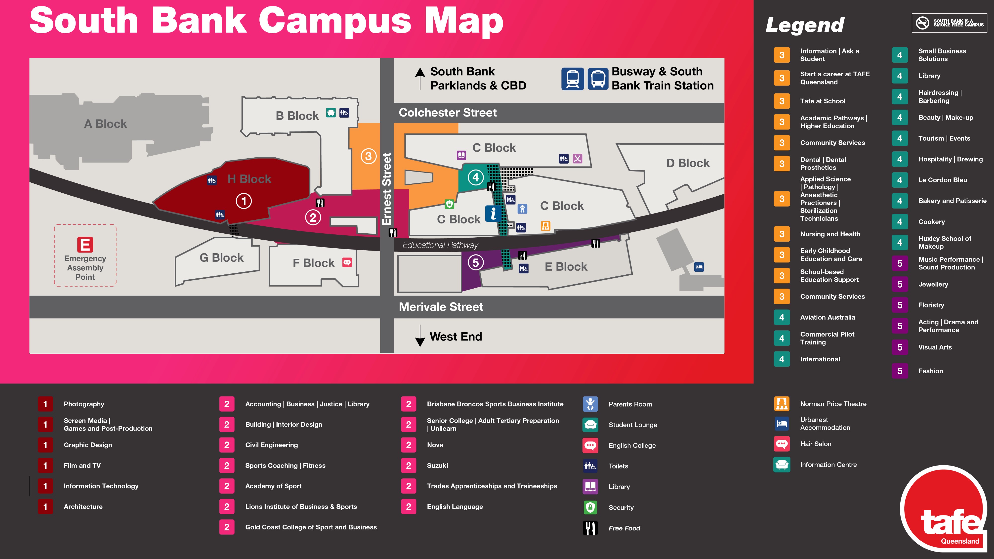 South Bank Campus Open Day Map 