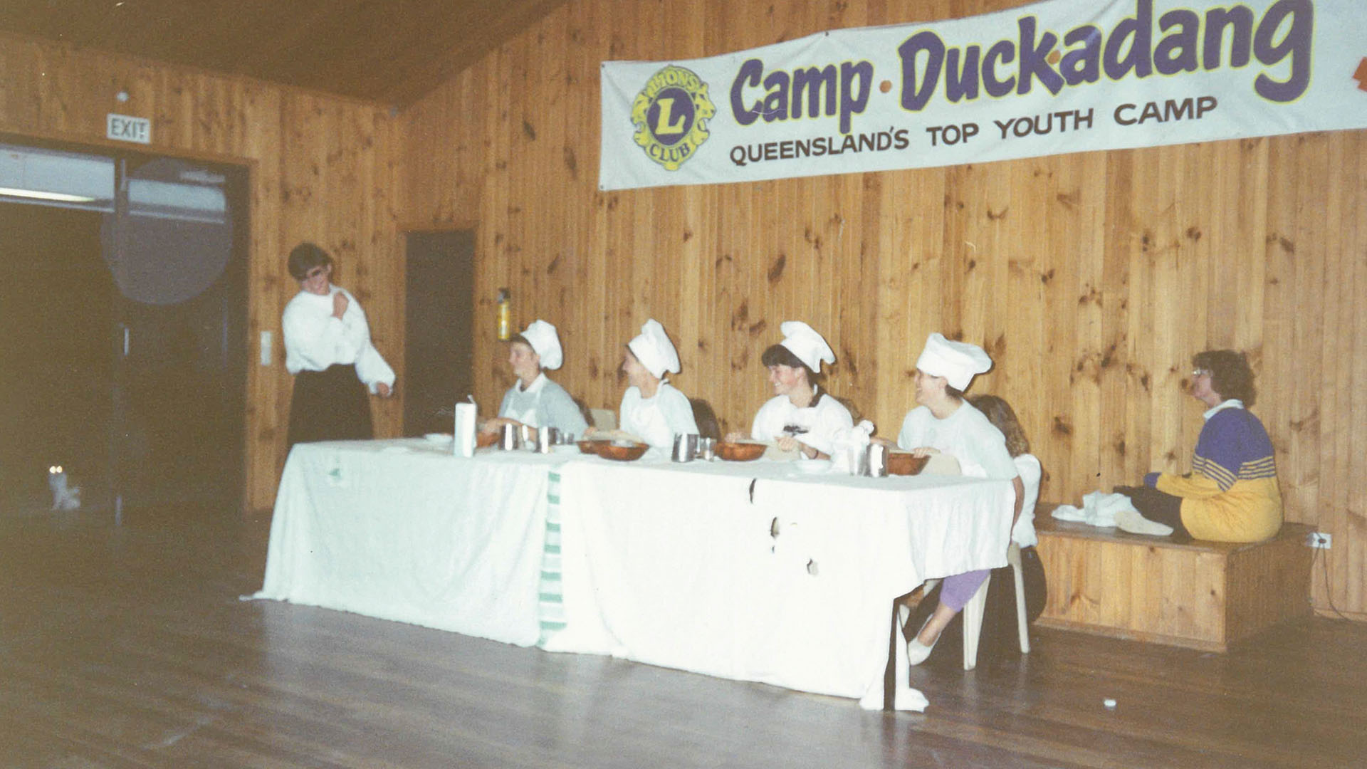 College camps at Camp Duckadang included theme nights and team building activities 