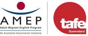 AMEP and TAFE Queensland logo